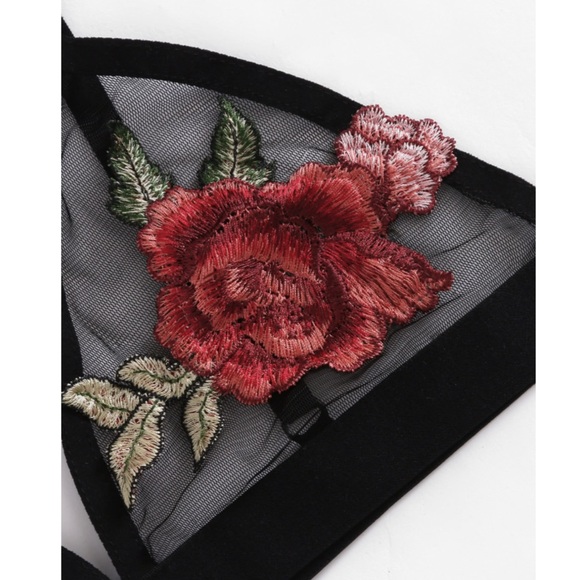 Rose Mesh Bralette Sale NWT 💥1 Left💥 - Picture 4 of 5